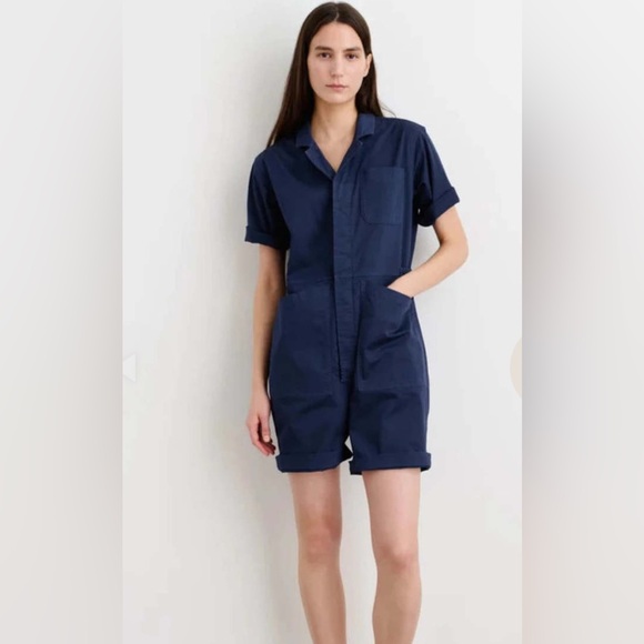 Alex mill cotton twill short standard jumpsuit - Picture 4 of 10